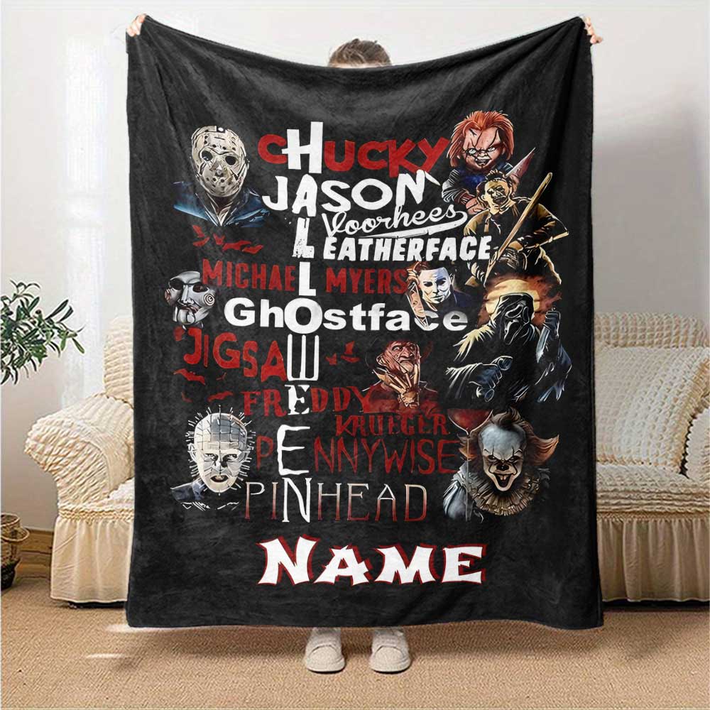 Warner Bros. Works (14) Customize Text Blanket Multi-purpose Personalized Blanket Durable Comfort Great for Chair Bedding Sofa Living Room