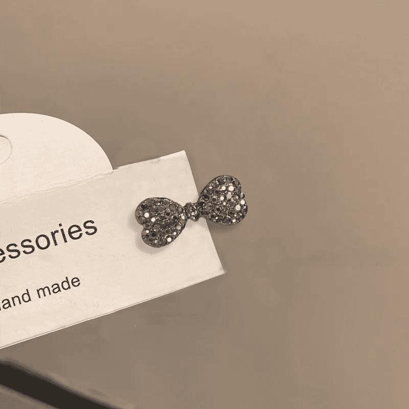 Элегантная заколка-зажим для волос с блестящим бантом для женщин - Мини-зажим-крокодил для челки