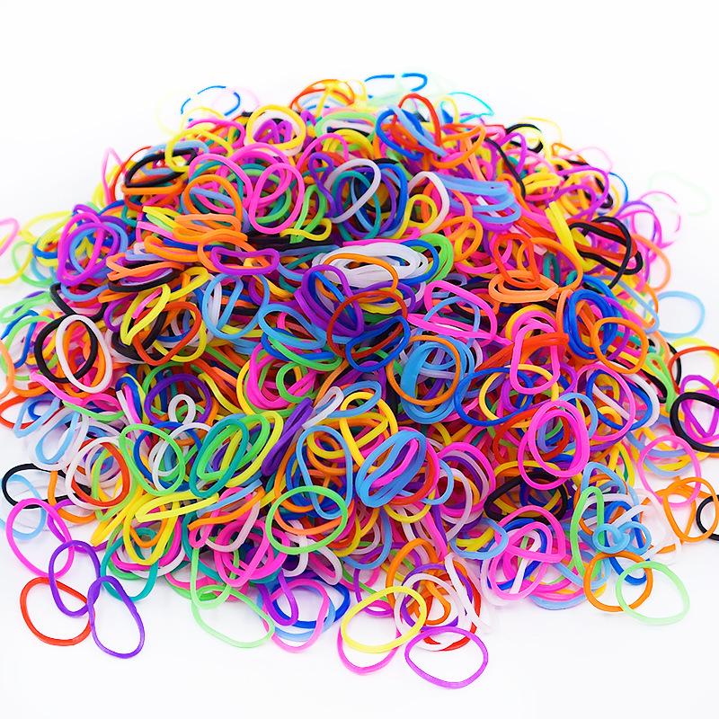 300 Elastici Colorati in Sacchetti per Giocattoli Fai da Te per Bambini e Braccialetti Arcobaleno