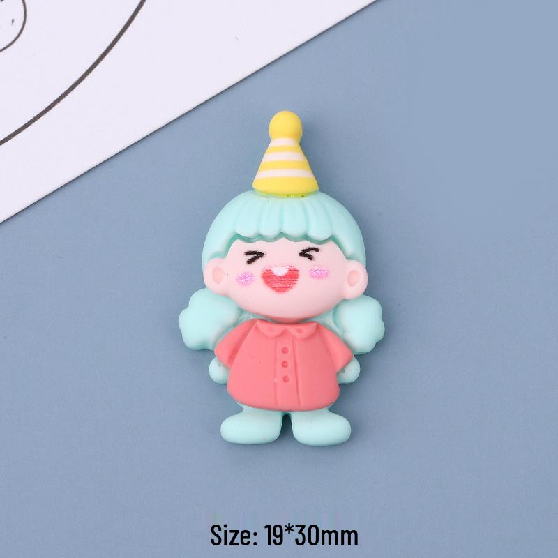 Beautiful Cartoon Girl Resin Ornament: Hair & Phone Accessories, Car Decoration Sticker