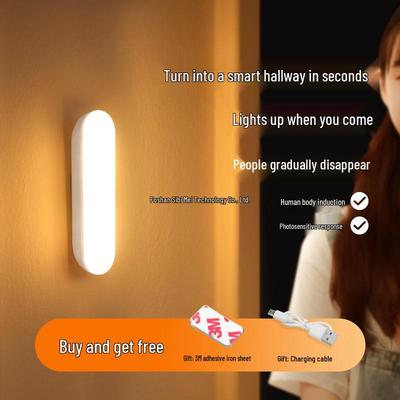 Rechargeable LED Sensor Night Light with Remote & Sound Control for Hallways & Stairs