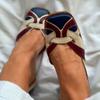 F Sommer neues Produkt dicker Absatz mittlerer Absatz große Größe eckige Spitze seitlich offene Sandalen Damen