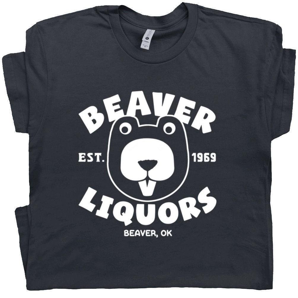 Beaver Liquors T Shirt Offensive T Shirt For Men Guys Funny Beaver Shirt Novelty Tee Rude Dirty Shirts Saying Tee Inappropriate Adult Humor
