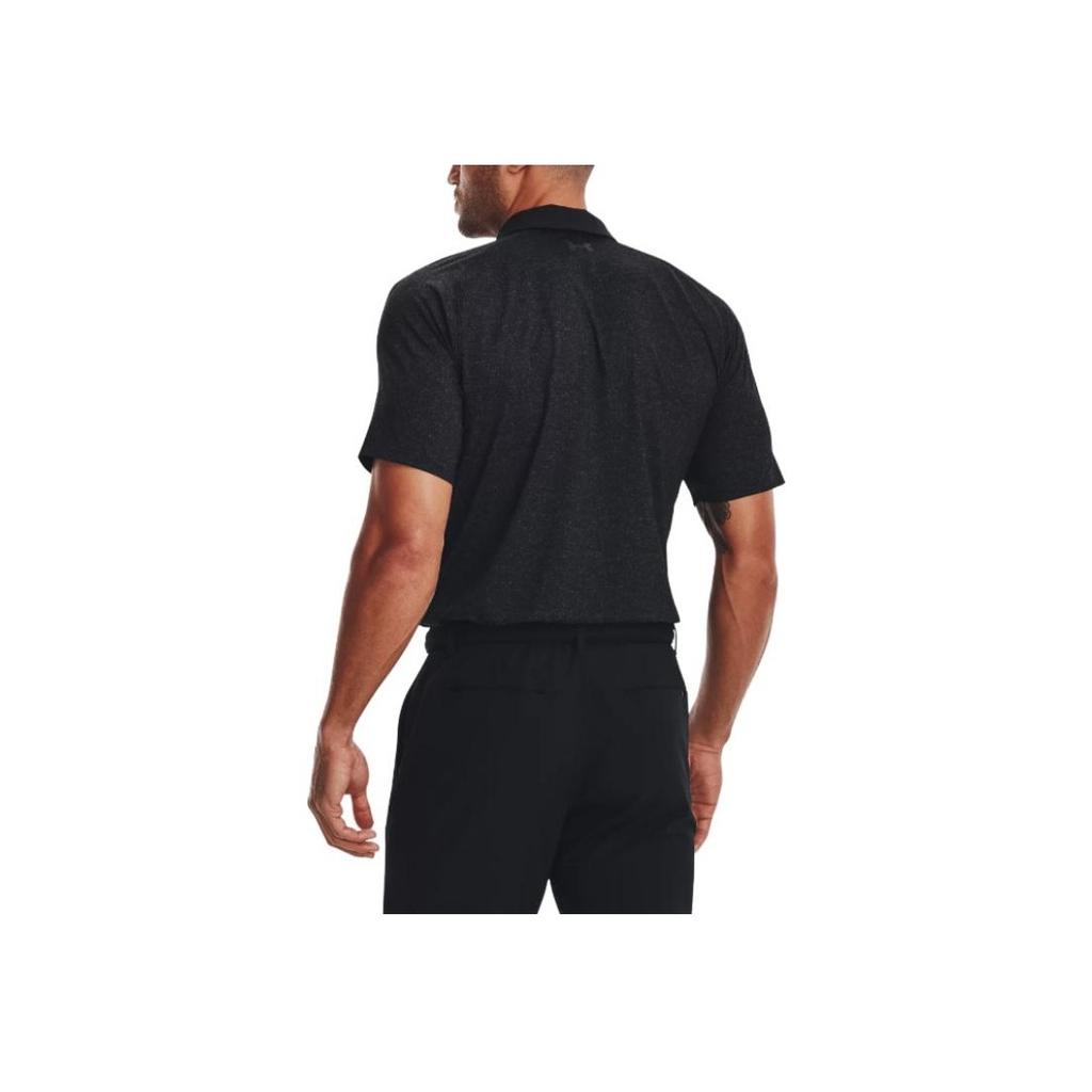 Under Armour Solid Color Casual Short Sleeve Polo Men Tops Black 1377294-001