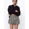 Spring New Women's Clothing Houndstooth Balloon Version Comfort and Casual Elegant Short Skirt 1131152