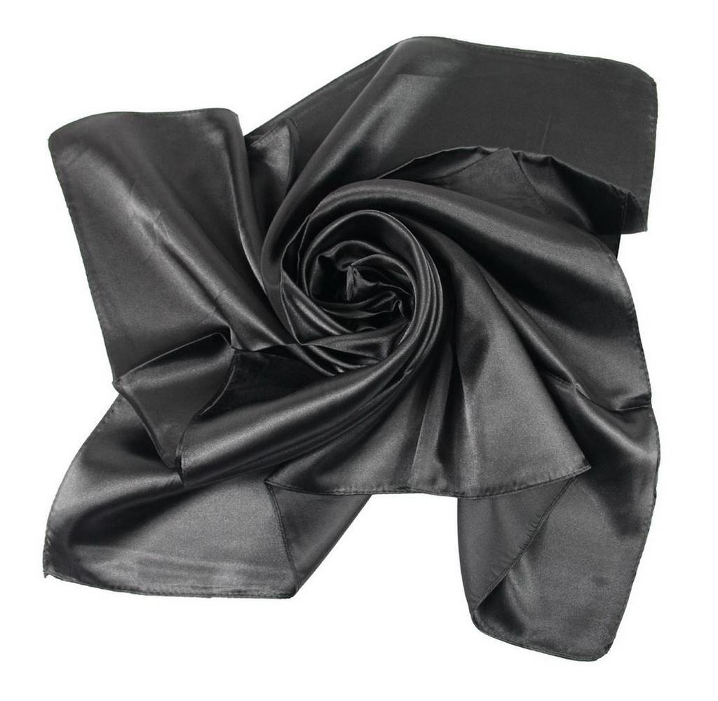 90x90cm Solid Color Satin Silk Scarf 100% Polyester Large Square Neck Scarves for Women