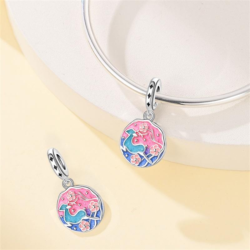 New Copper Stylish Charms Beads Fit Original Bracelet Necklace Diy Luminous Sika Deer Decorative Pendant For Ladies Birthday Gift Jewelry