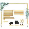 Over The Table Rod Stand with Clamps Adjustable 59"-86" Length 28"-41" Height Table Arch Stand Metal Balloon Garland Arch