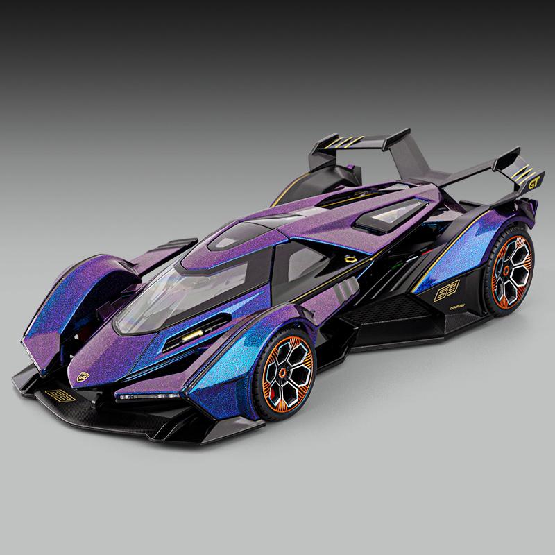 

1:18 Lamborghini Vision Gran Turismo V12 GT Miniature Scale Metal Vehicle Ornament Trendy Auto Accessory For Car & Hobby Boy Toy