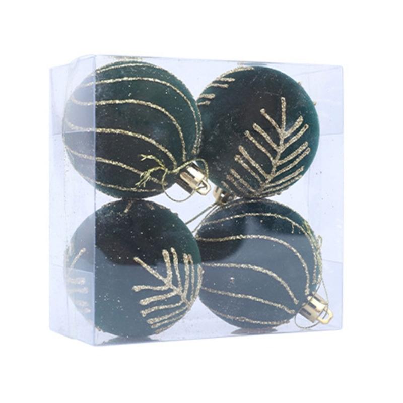Flocking Sphere Ornaments For Christmas Tree Colorful Decorative Ball Perfect For Holiday Festival Atmosphere