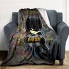 1pc Batman Flannel Throw Blanket Lightweight Soft Warm All Season Blanket for Sofa, Bed, Travel, Camping L1024172