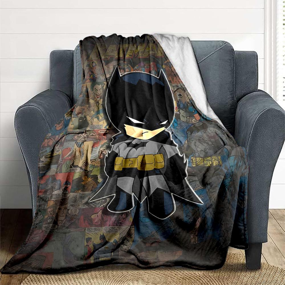 1pc Batman Flannel Throw Blanket Lightweight Soft Warm All Season Blanket for Sofa, Bed, Travel, Camping L1024172