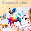 Non-Toxic 3D Animal Jigsaw Puzzle Stickers Diy Handmade Creative Collage Art Set With Self-Adhesive Paper Back To School Gifts Educational