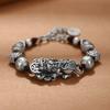 Love and Fashion2024New Pixiu Bracelet for Men, Vintage Chinese Style Mantra Bead Bracelet, Multi-Treasure Bracelet, Direct Sale