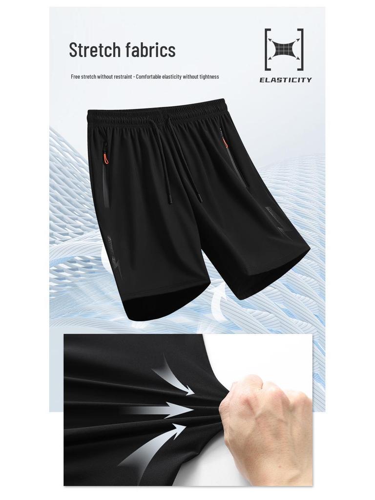 Men's Summer Quick-Dry Elastic Casual Shorts - Lightweight, Loose, Plus Size Sports Pants