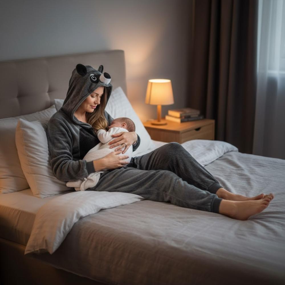 Warm men's kigurumi pajamas onesie raccoon one-piece zip-up s Gray raccoon Onesie Costume - S