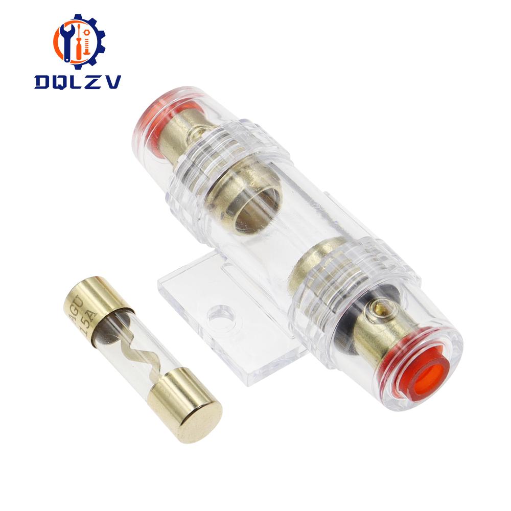 

1Set Fuse Holder Block For Car Vehicle Subwoofer Audio In Line AMP Amplifier Cable Gauge Gold Plated No Fuse