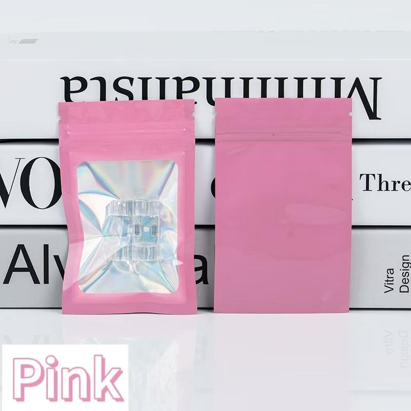 

Laser Thicken Plastic Aluminum Foil Ziper Lock Packaging Bag Resealable Jewelry Necklace Bracelet Storage Pouch Food Bag 50pcs&6x10cm