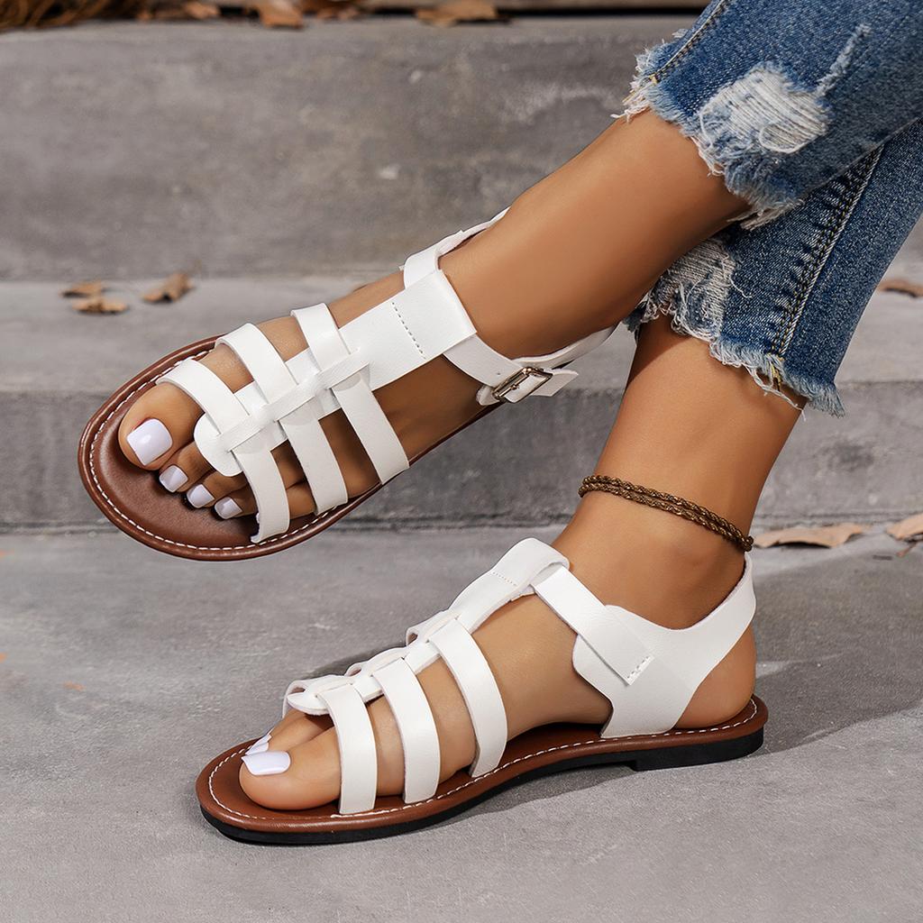 Women's Casual Flat Sandals Summer New Seaside Vacation Roman Sandals