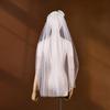 Fingertip Length Bride Veils with Flower Hairband Design for Elegant Bride Church and Outdoor Wedding Ceremony Dressingup