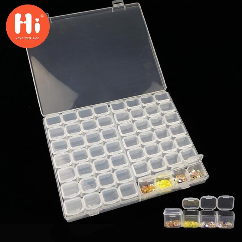 

Коробка для алмазной вышивки 4 упаковки 56 сеток, контейнеры для аксессуаров