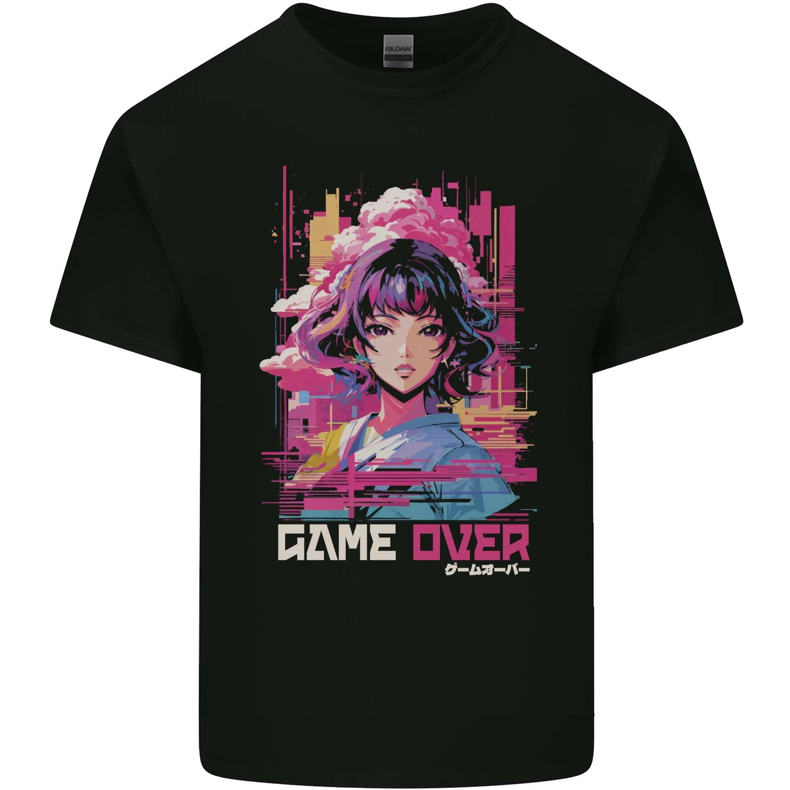 Anime Game Over Video Games Kids T-Shirt Childrens M