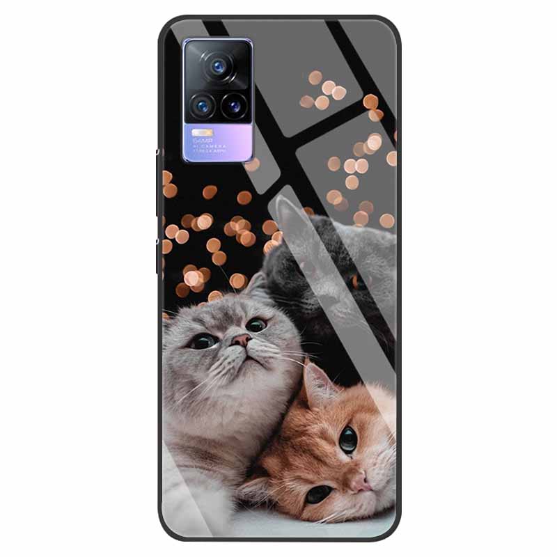 For VivoV21 5G Tempered Glass Case for Vivo V21 5G Soft Bumper Hard Funda For Vivo X60 Pro Global Phone Case X60 5G 2021 Cover