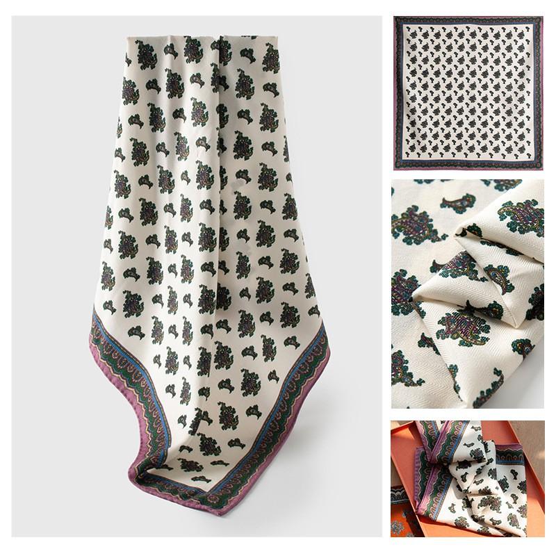 Double-sided Small Cashew Print Square Scarf Women Fashion Commuting Versatile Elegant Shawl