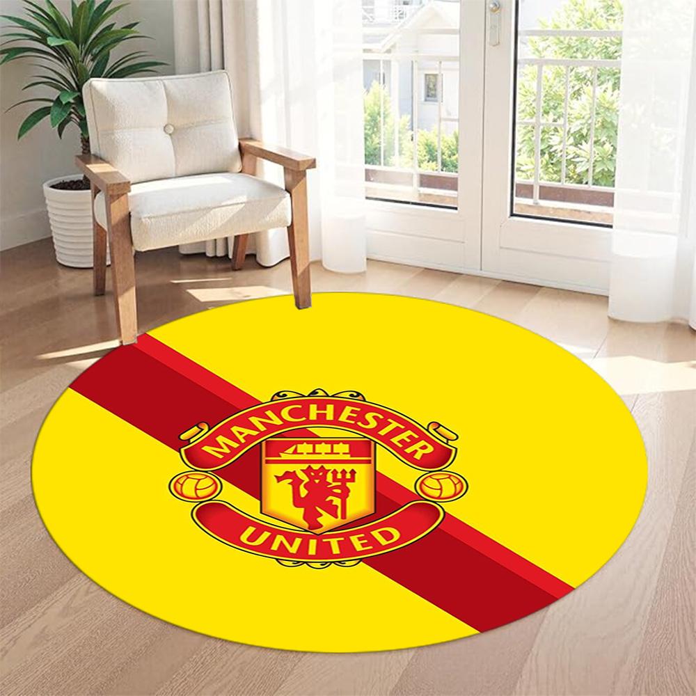 Barcelona Round Office Rug Perfect for Entryway Dining Room Dormitory Study room Antislip Round Carpet Anime Office Decor Spiritual Gift