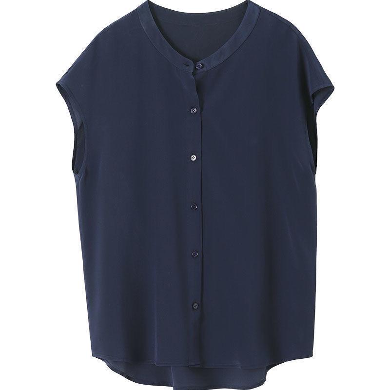 Short Sleeved Shirt Women's Summer Round Neck Shirt Top Women's Solid Color Casual T-shirt