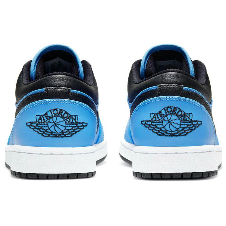 Air Jordan 1 Low University Blue Black Men Sneakers White 553558-403