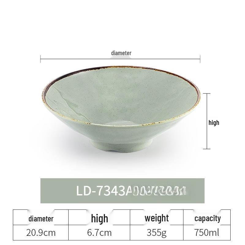 8.2-inch Stone Pattern Melamine Instant Noodle Bowl