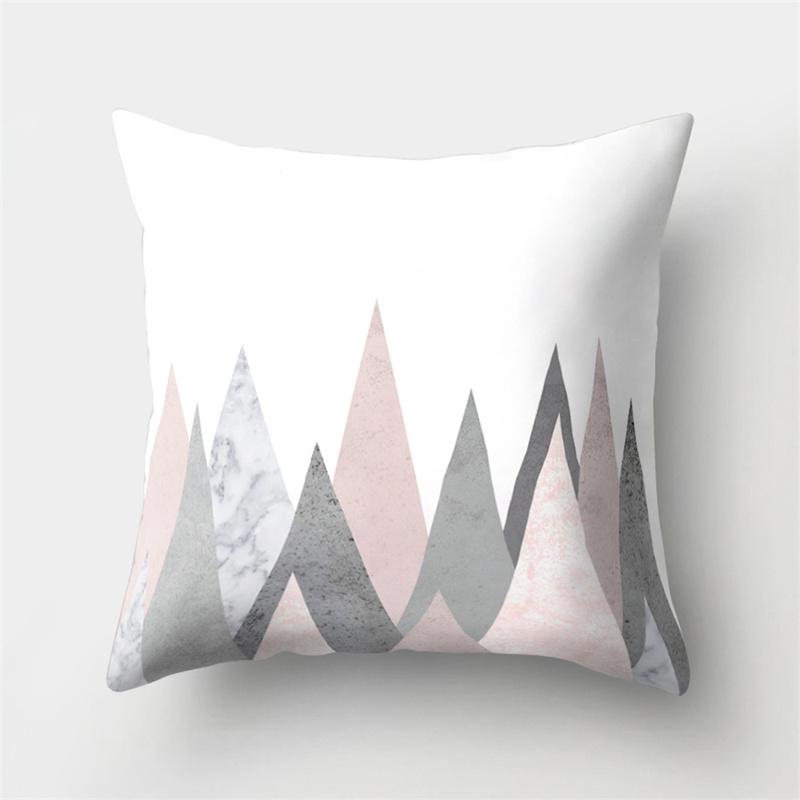 45x45cm Colorful Abstract Geometric Pillowcase Peach Skin Living Room Sofa Office Seat Car Cushion Cover Home Decoration