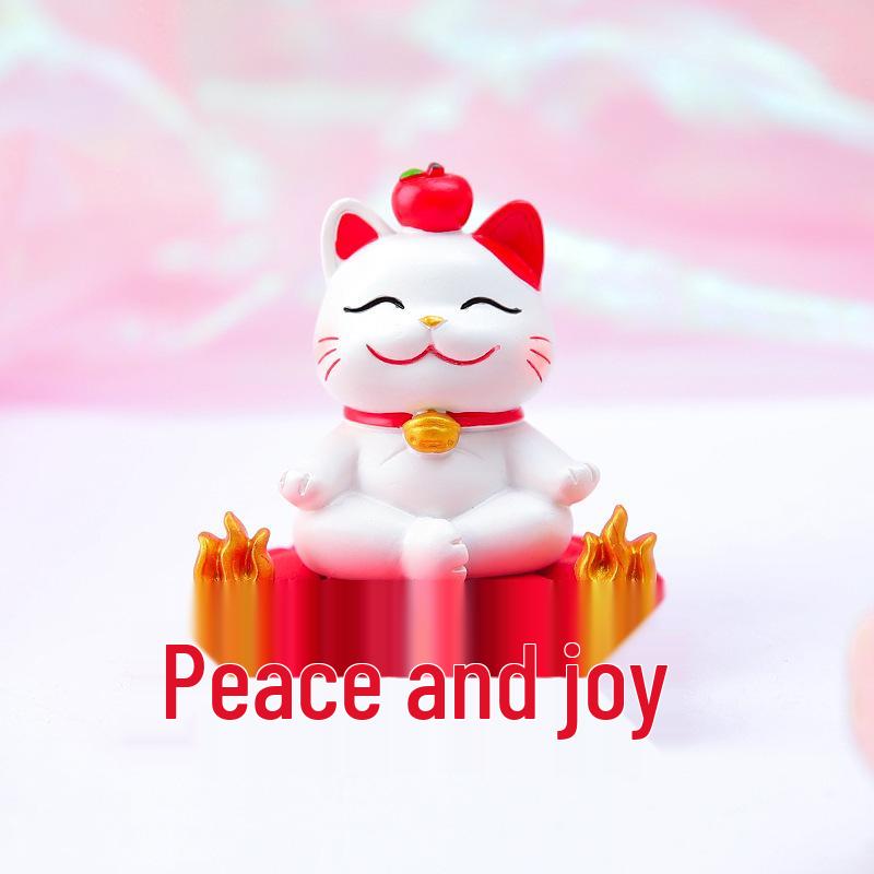 Festive Cat New Year Ornament - Creative Living Room Decoration & Entrance Craft Gift