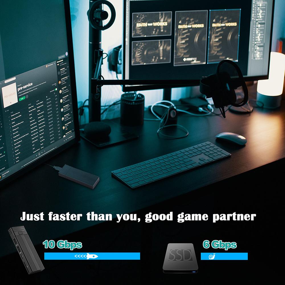M2 NVME NGFF Mobile SSD Case M.2 SSD Enclosure External USB HUB USB 3.2 Gen 2 Type C Adapter Dock 10Gbps for Desktop Laptop