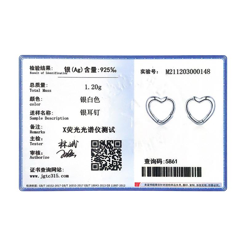 Modian Fashion Hearts Shape Hoop Earrings 925 Sterling Silver Love Charm Earring For Women Girls Jewelry Gifts