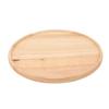 Round Wood Tray 30cm Simple Style Stable Serving Tray for Breakfast Pizza Fruit Snacks