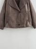 2024 Autumn Women's Double-Sided Jacket: European & American Fashion with Simple Hot Stamping