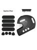 Retro Black Reflective Racing Helmet & Vehicle Sticker Set