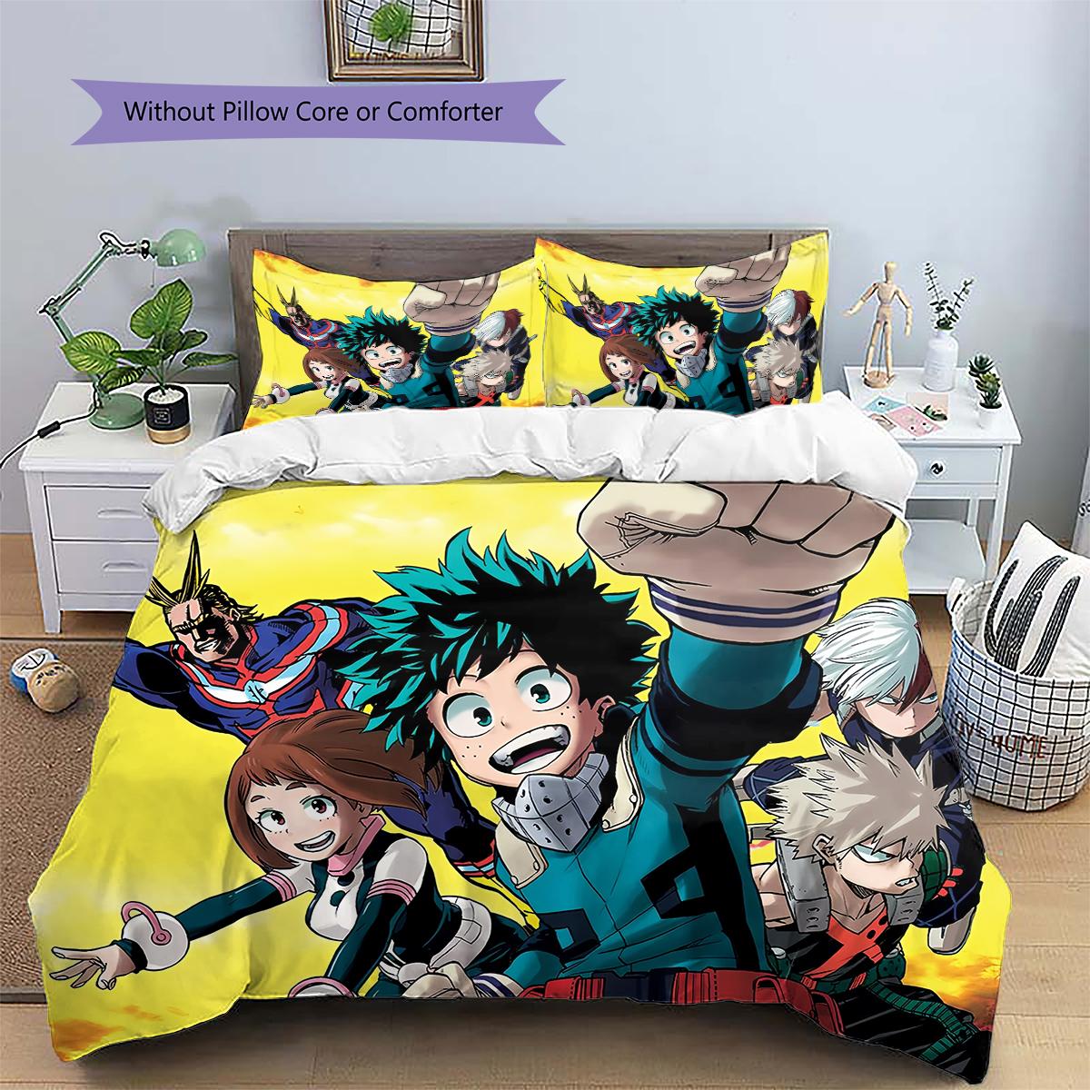 My Hero Academia Classic Poster Duvet Cover & Pillowcases, MHA Fan Bedroom Bedding, Perfect Gift.chl 135x200cm