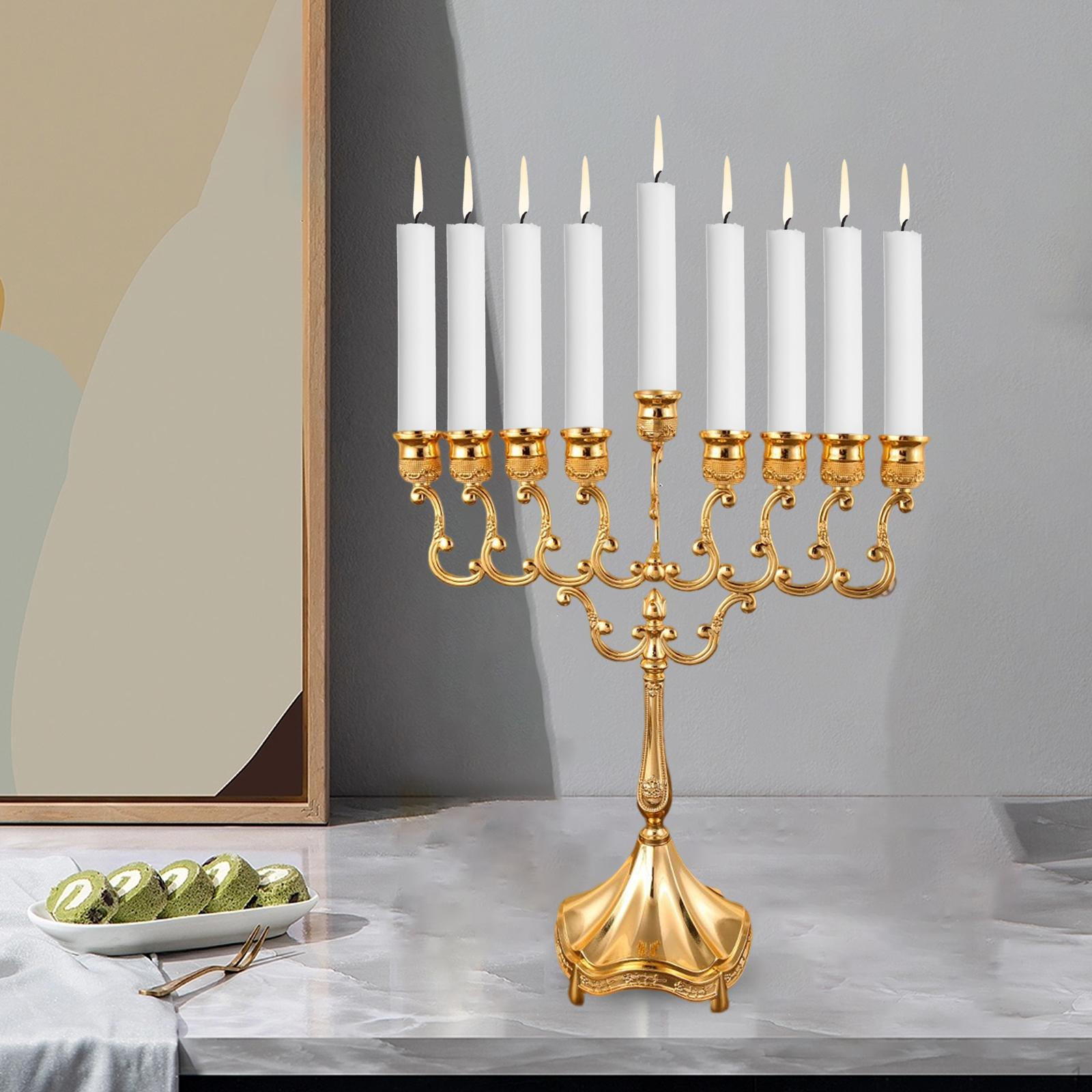 

9 подсвечников для ветвей, настольные канделябры, Ханукальный держатель для меноры для празднования дня рождения Aureate