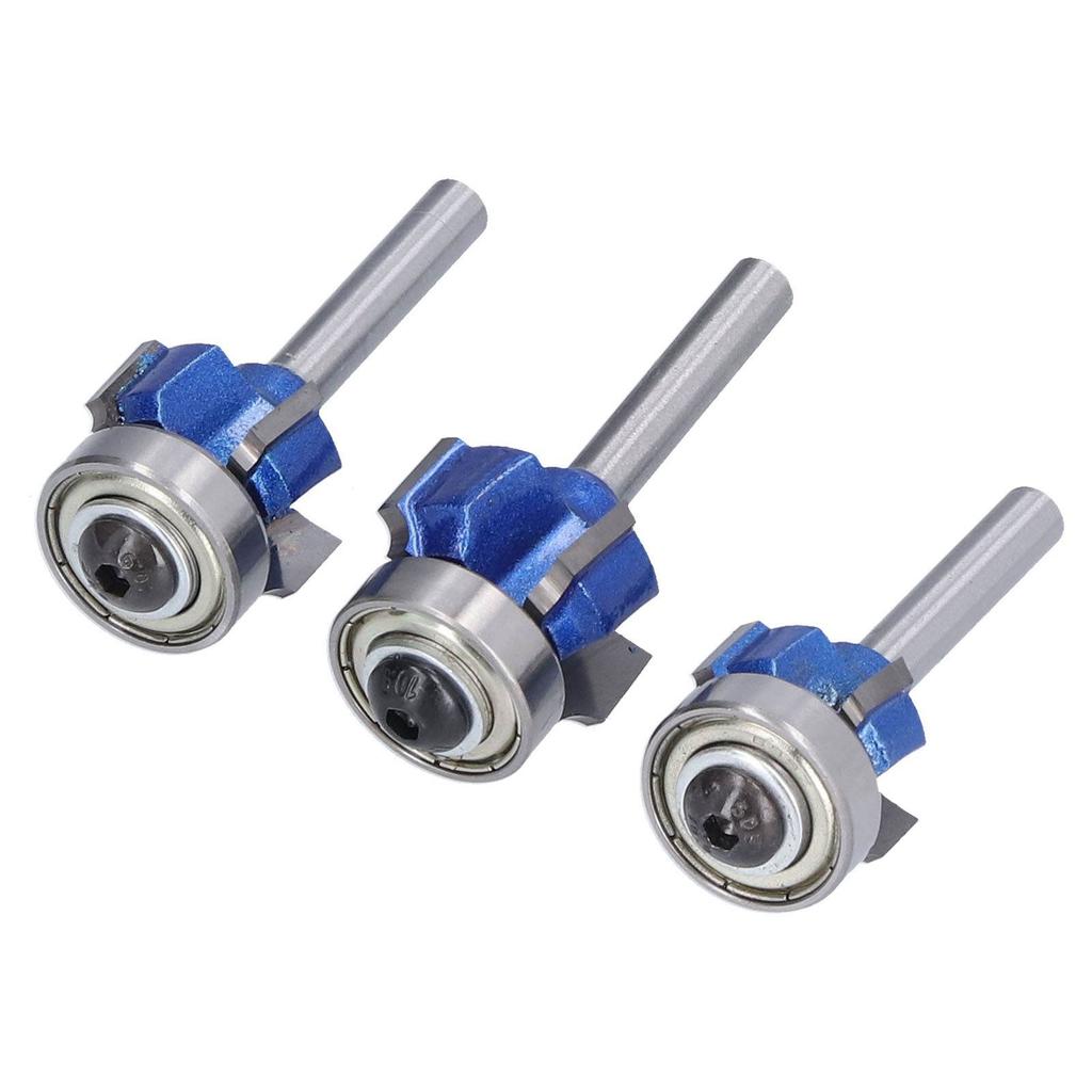 3 Buc. Freză Rotunjire Colț Prelucrare Lemn Freză Tăietor de Muchii 4 Flute Coadă 6mm R1 R2 R3