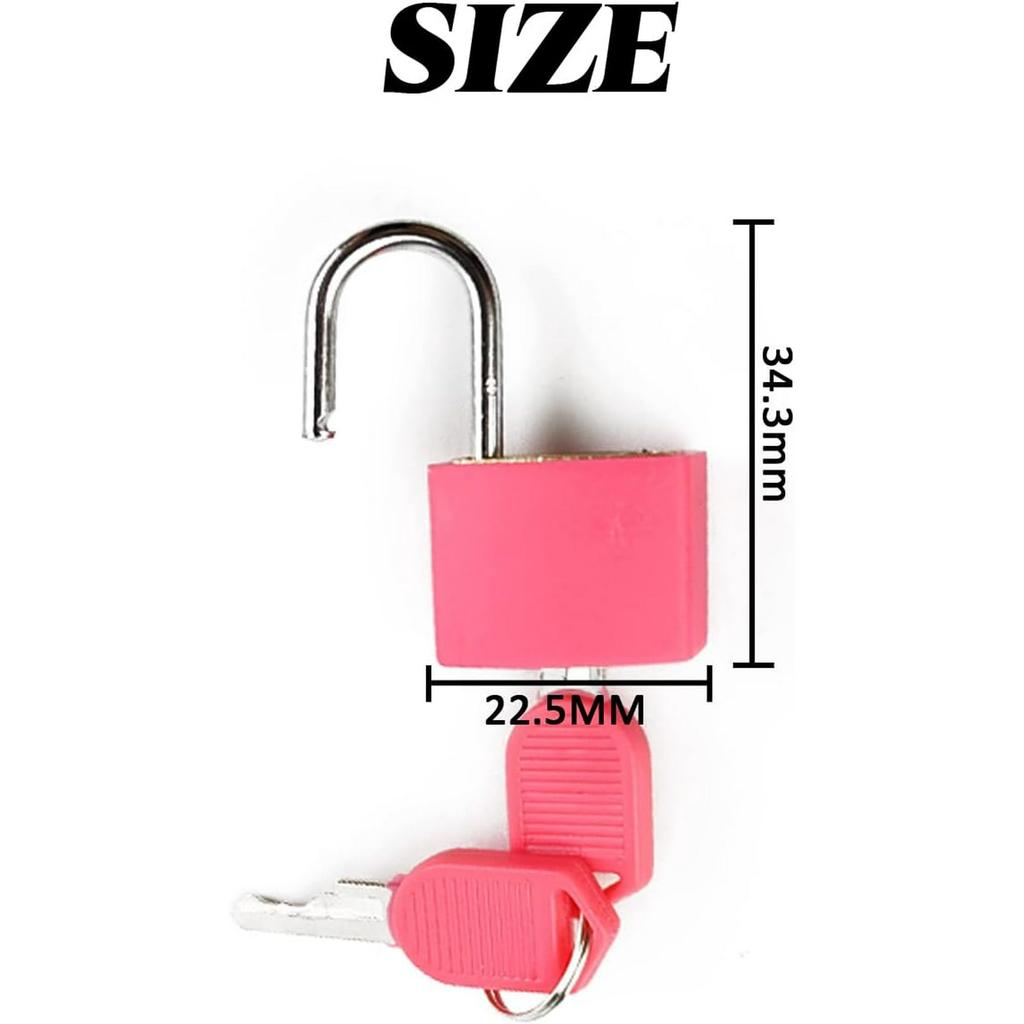 Mini Candado con Llave (23mm), 10 Unidades.