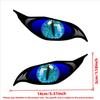 Car Sticker 3D Glossy Blue Dragon Eye Car Sticker - For Rearview Side Mirror, Eye-catching Mythical Creature Eye Decal