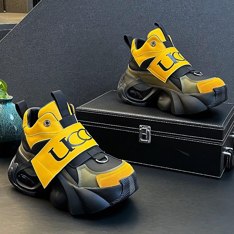 

European station tide brand platform dad shoes 2025 spring and autumn new air cushion one pedal men s shoes heightening sports and leisure shoes 44