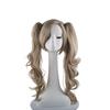 Persona Takamaki Ann Wig Natural Gradient Honey Blonde Tiger Mouth Double Ponytails Synthetic Hair for Anime Cosplayer Party