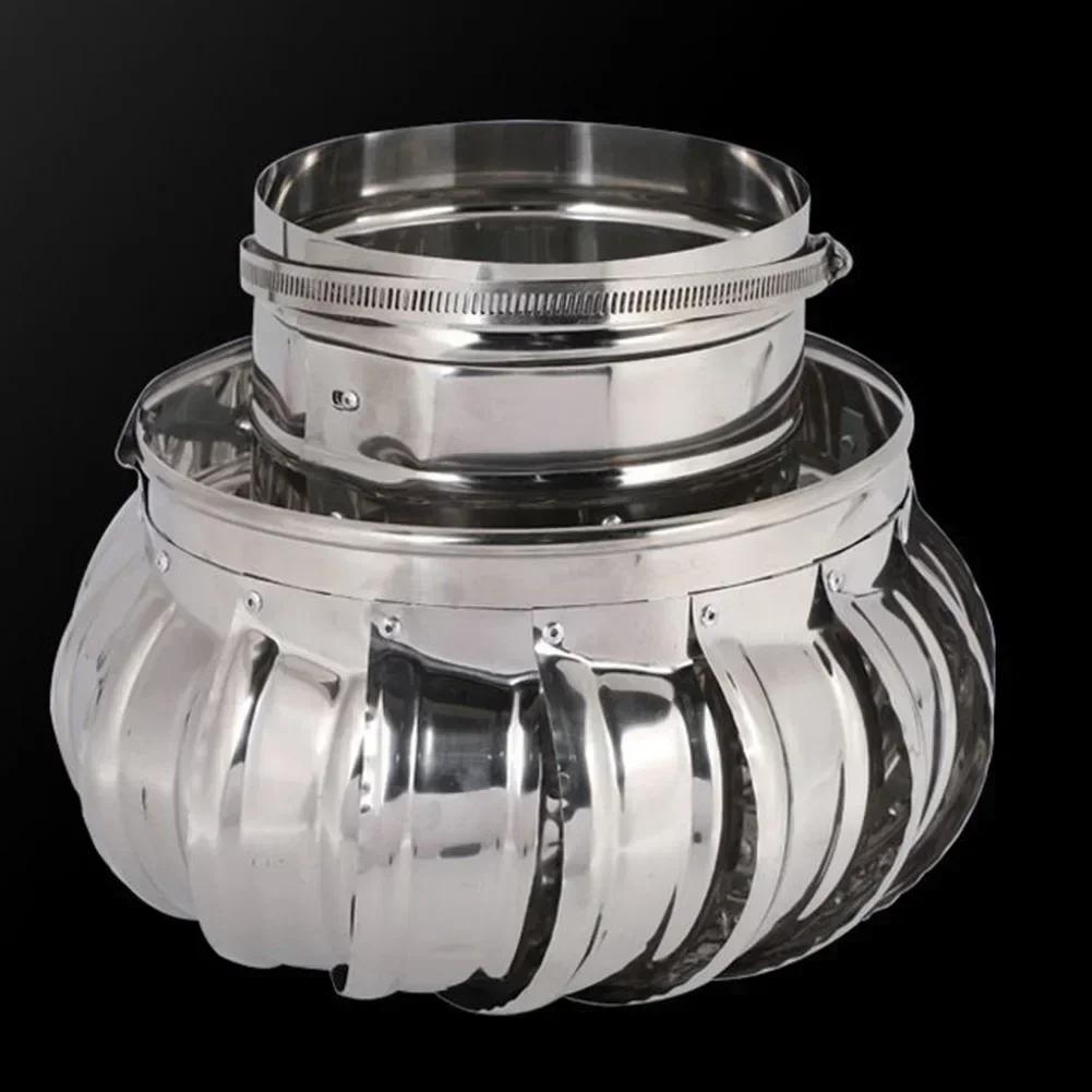 Rotierende Kaminhaube aus Edelstahl schützt die Rauchrohrbelüftung und das Rauchabzugsgerät. Regendichter Lüftungsventilator