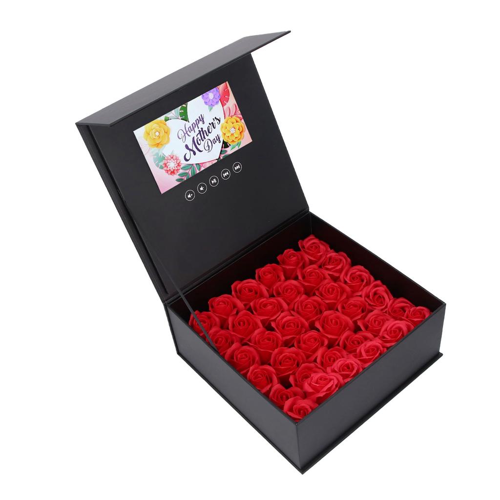 Jewelry Flower Box 7 Inch Color Display Video Greeting Card High Definition Playback for Wedding Advertising Marketing