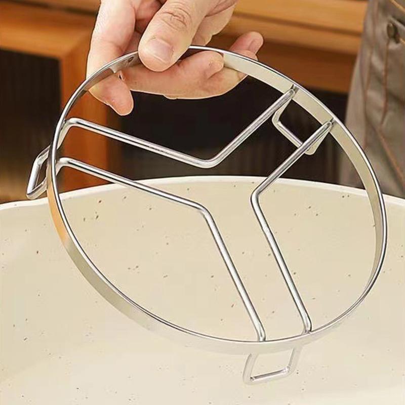 Stainless Steel Round Steaming Rack Steamer Multifunctional Baking Pot Stand Household Kitchen Cooking Utensils