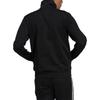 adidas Chaqueta Deportiva de Rayas con Cremallera Originals Trefoil para Hombre Tops Negro H09112